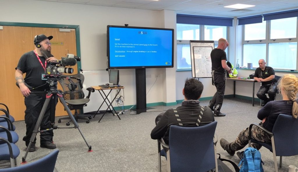 Behind the scenes of filming the BikeSafe video
