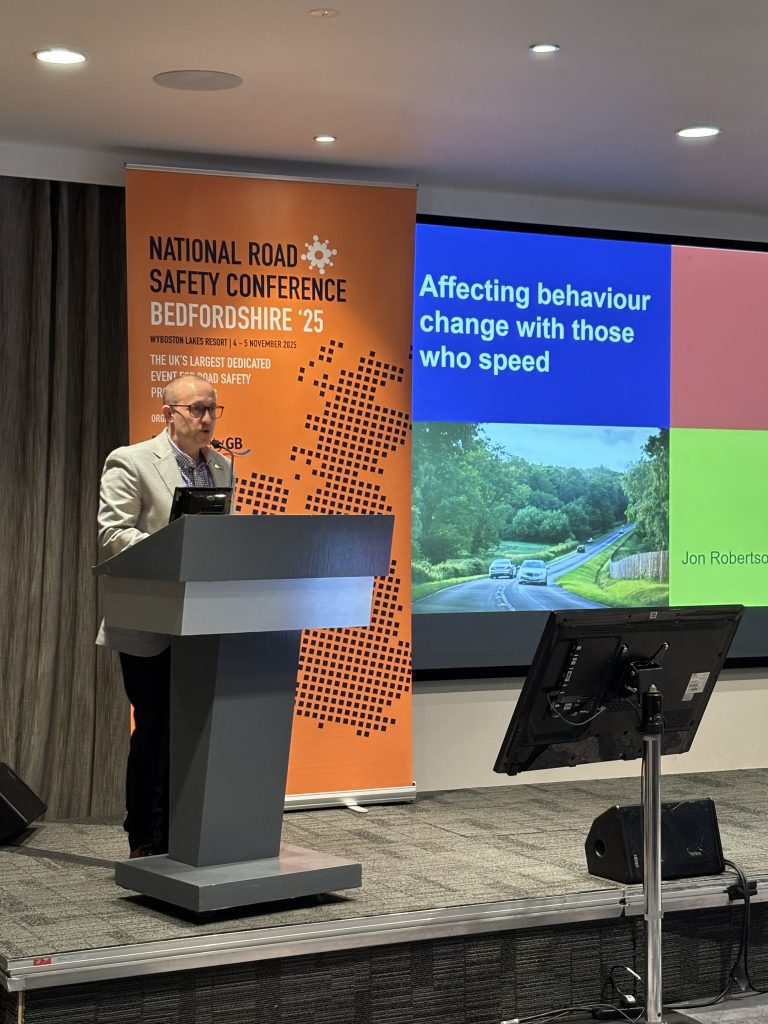 UKROEd Chief Operating Officer Jon Roberson speaks at the National Road Safety Conference